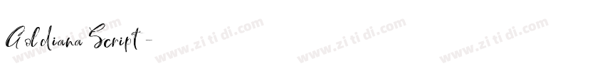 Goldiana Script字体转换
